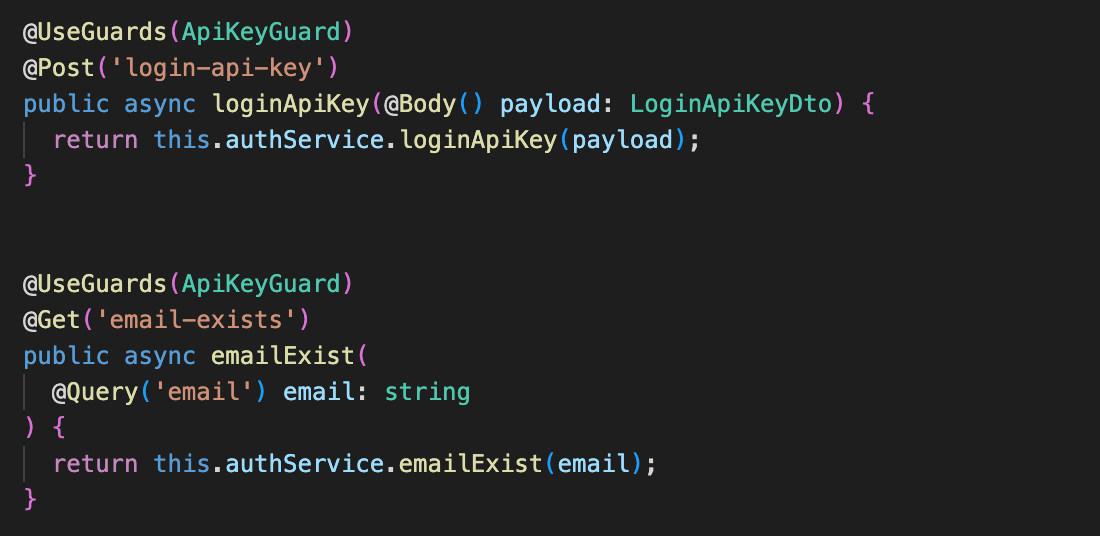 The two endpoinsts I programmed in Kutamma.
