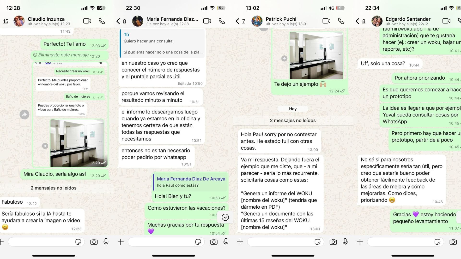 Image: More messages from customers wanting to create wokus on WhatsApp.