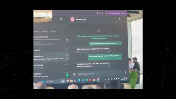 WhatsApp web mostrando el sorteo de Kutamma por Inpla.
